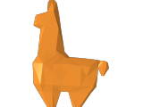 Llama crystal (low poly)-0
