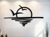 sunset bird wallart -0