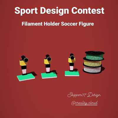 Filament Holder Soccer Figure 3d model