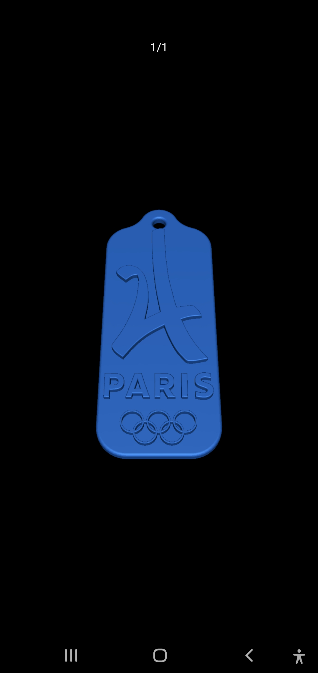 Porte-clés Officiel Paris 2024 - Jaune - Jeux Olympiques JO2024 - Neuf