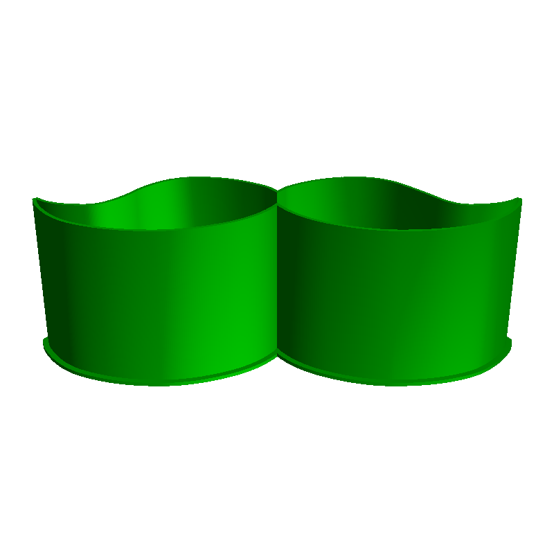 Mustache (model 2), nestable box (v1)
