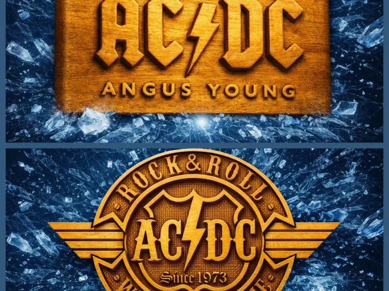 AC DC rock band Logo Angus Young