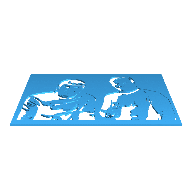 Spock and Kirk stencil
