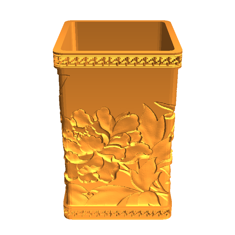 Pen Holder With Rose Sticker