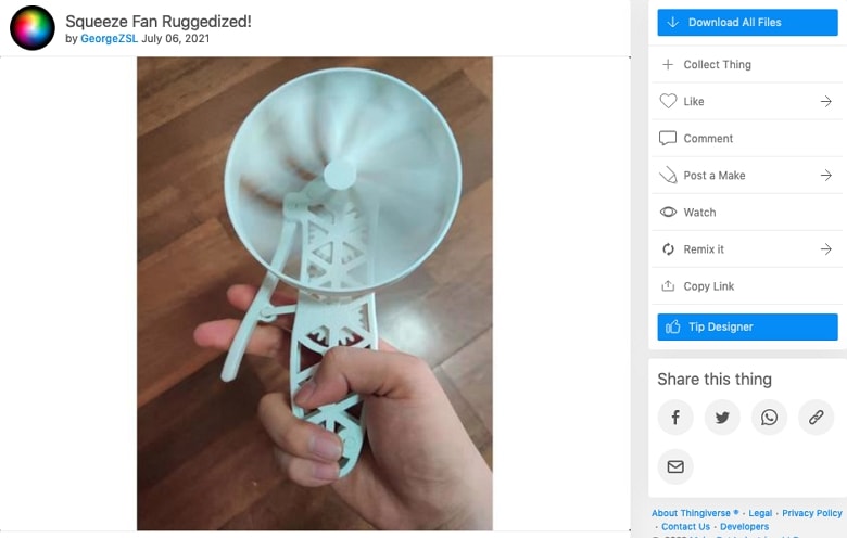 Squeeze Fan 3D model