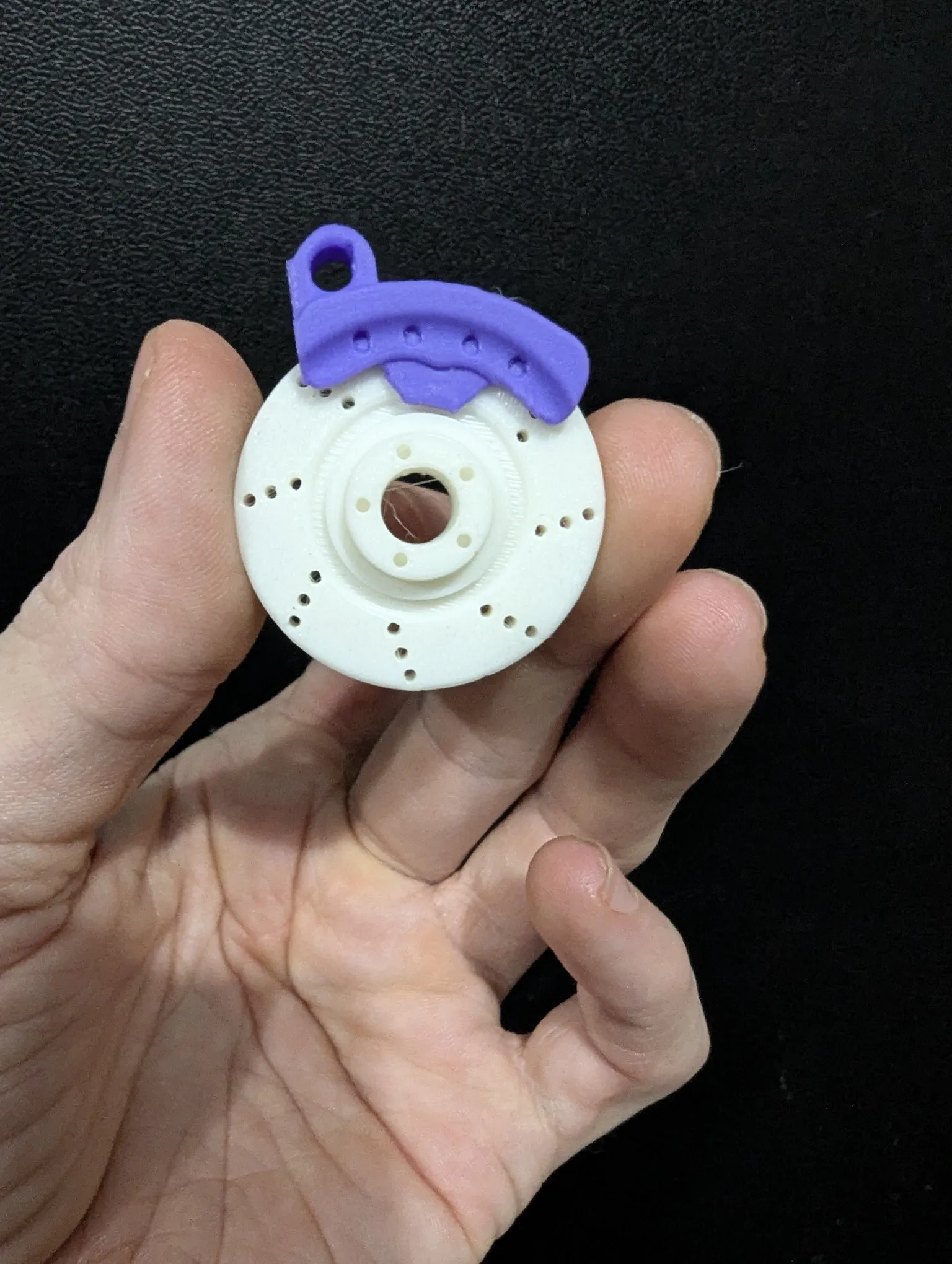 Rotating brake disc keychain-0