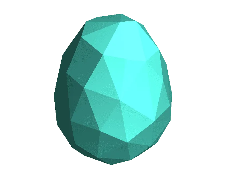 Egg Low Res Lowpoly
