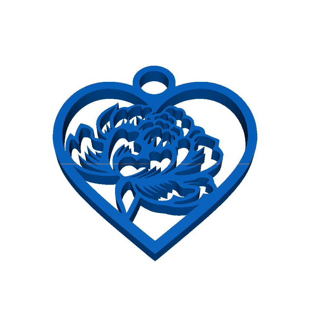 colgante o llavero corazón 4