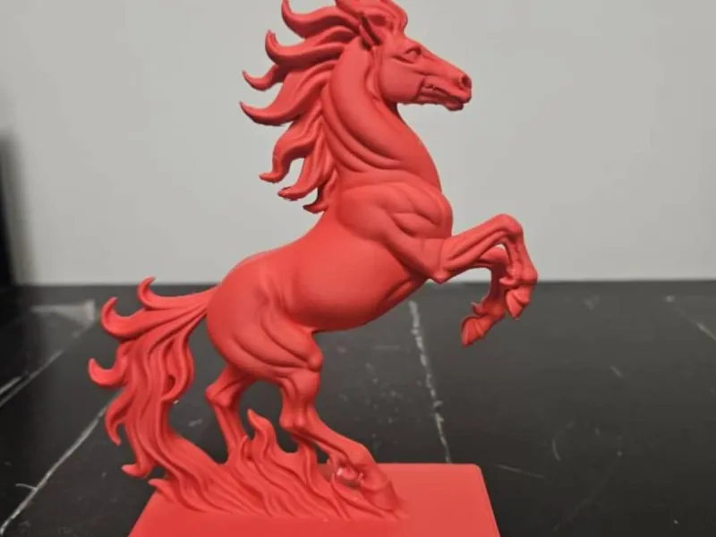 STL-beeldje van oprijzend paard – 3D-printmodel in één kleur