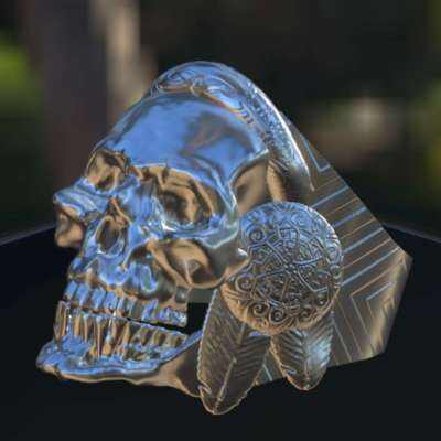 skull ring  3d model