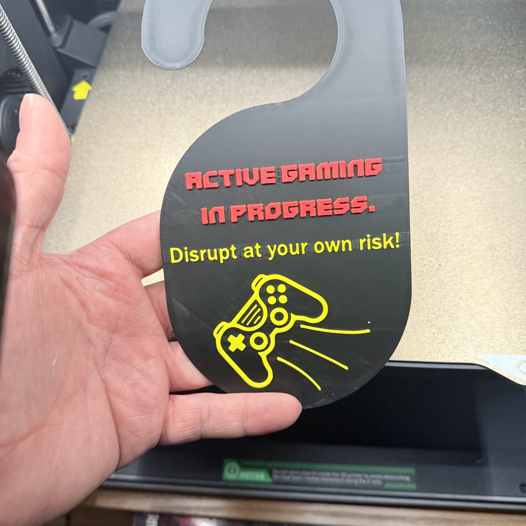 Active Gaming Door Hanger: 1,2, or 3 Color Print