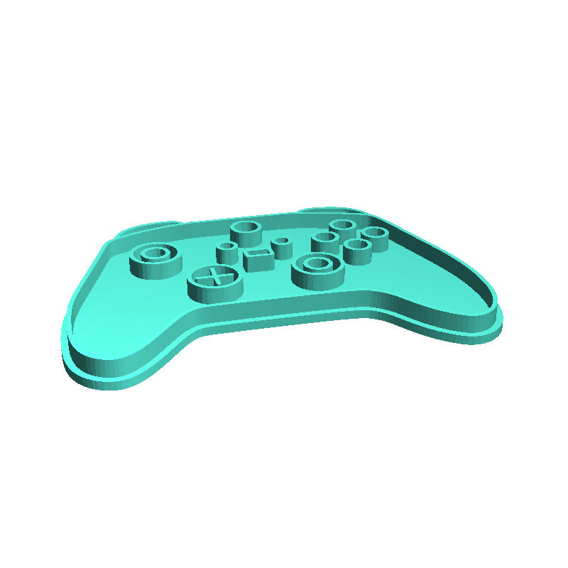 Game controllers cookie cutter set of 6 3D models download Creality