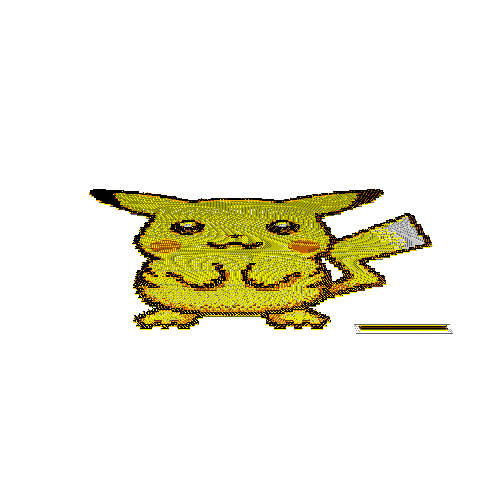 E3V3Plus_Resized_Pikachu, Pixel Art, 3 filament changes_PLA_1h39m_ManualFC_Prime.gcode