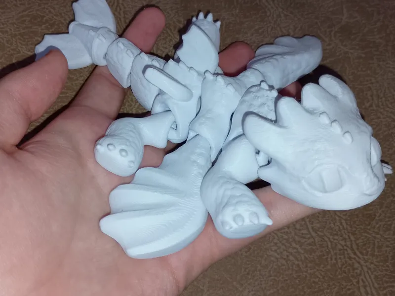 Articulated toothless night fury (no supports)