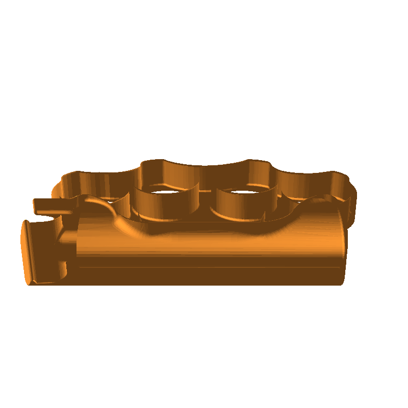 Multifunctional brass knuckles.