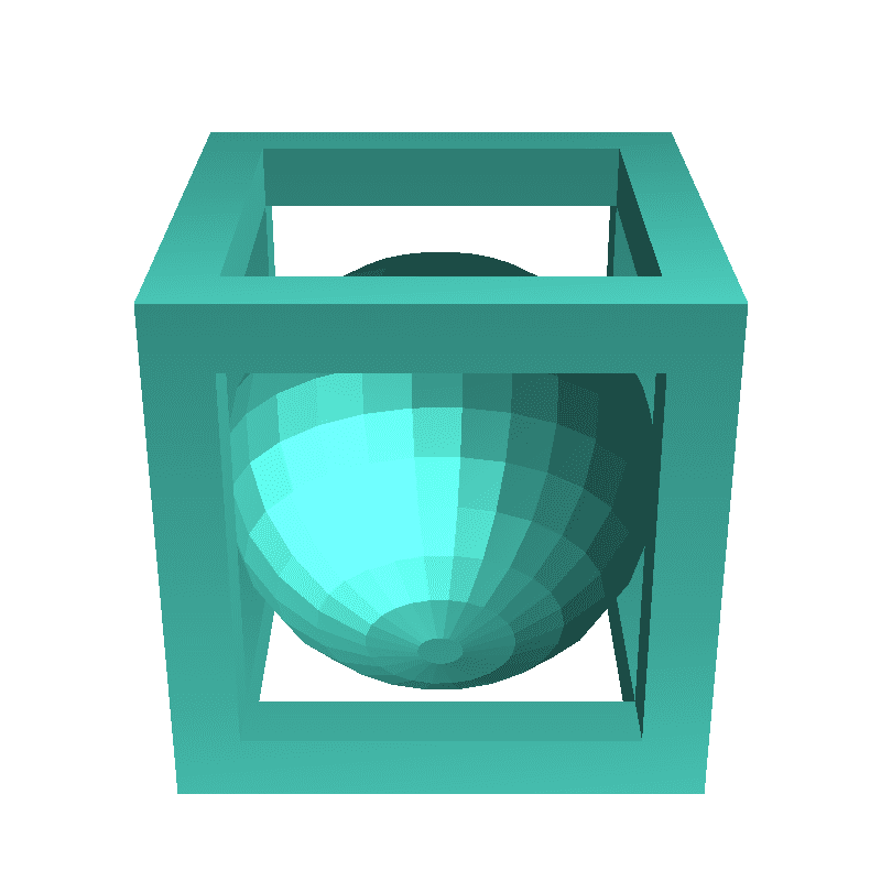 sphere in cube