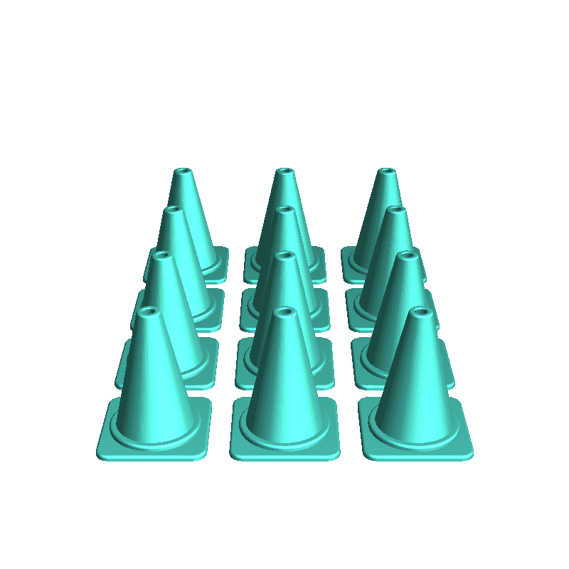 12 cones