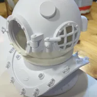 Deep Sea Diver Helmet, with optional skull and stand-1