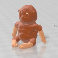 Orangutan-man Alp555 Mini Figure 1 (No_supports&W_supports)-0
