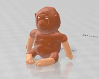Orangutan-man Alp555 Mini Figure 1 (No_supports&W_supports)-0