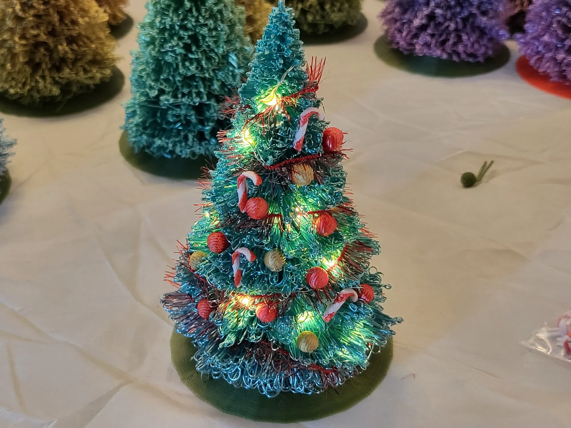 Christmas trees with reuseable ornaments-1