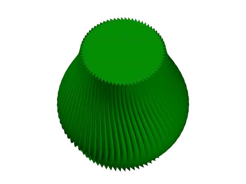 vaso scanalato onda