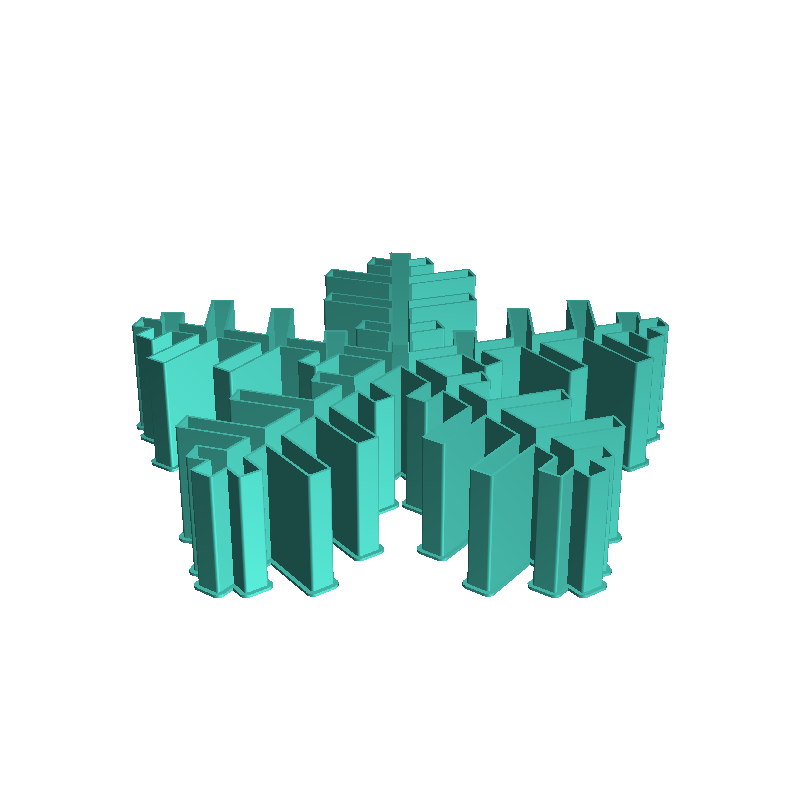 Snowflake 002, nestable box (v2)
