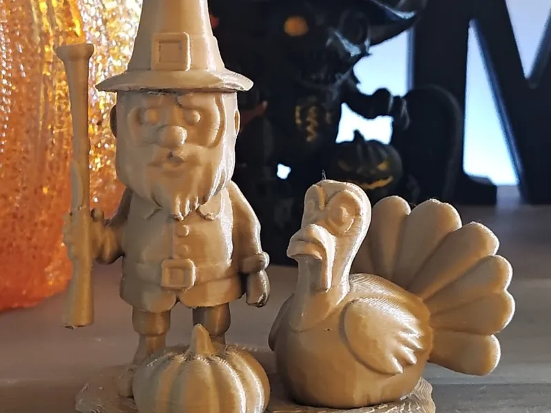 Pilgrim and Turkey Thanksgiving