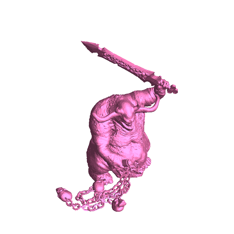 Gran Inmundicia - demonio nurgle - pose clásica - escala a 