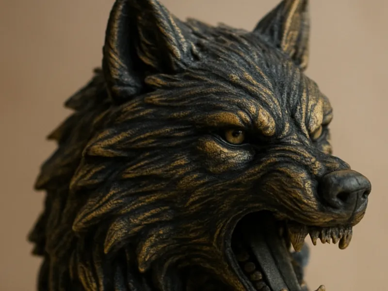 wolf bust