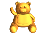 Sitting and waiving baby bear-0