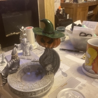 Ghost and pumpkin tea-1