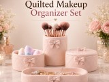 Makeup organizer set STL file, vanity organizer set,-0