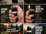 Bic Lighter Rugged Cover with Keychain attachment feature-2