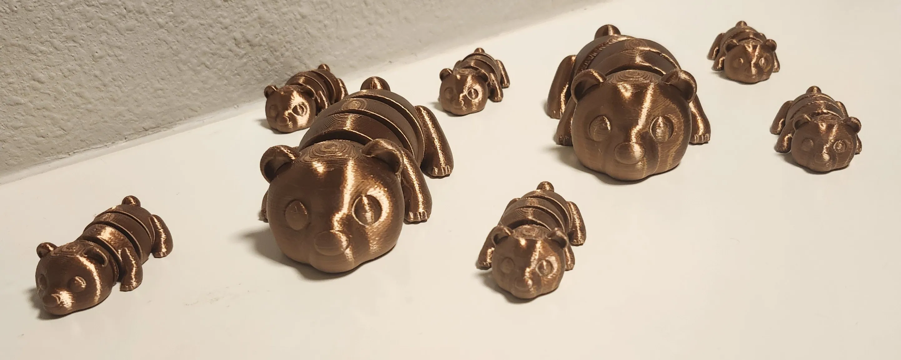 Cute Flexi Bear Grizzly (Toy, Keychain & Magnet)-1