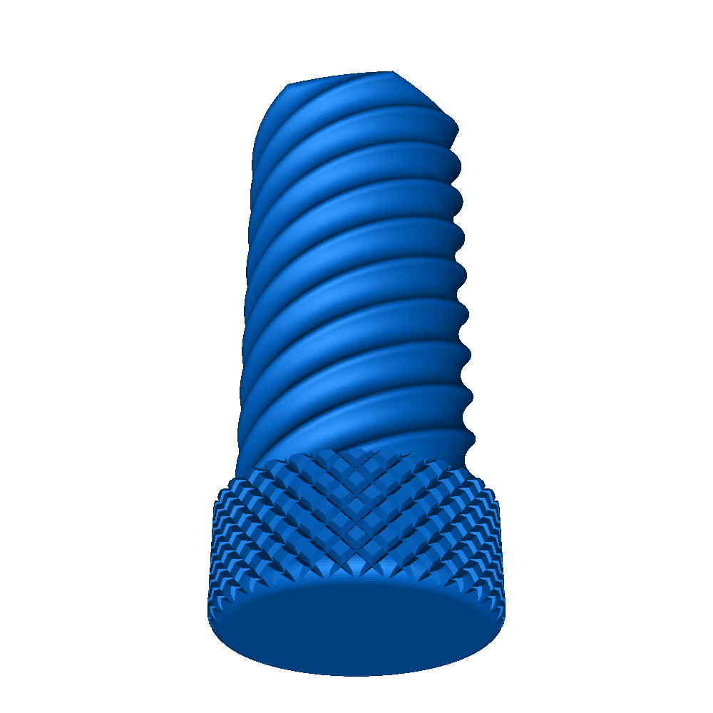 knurled twist container 