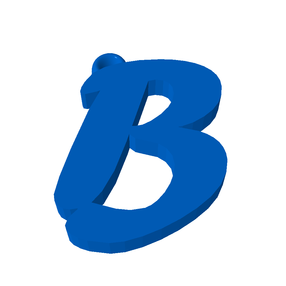 Letter B Keychain | 3D Models Download | Creality Cloud