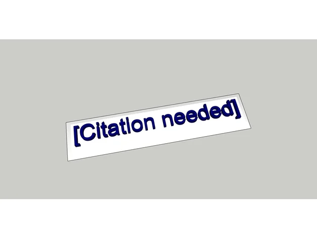 Wikipedia's Citation needed sign | 3D modeller indir | Creality Bulutu
