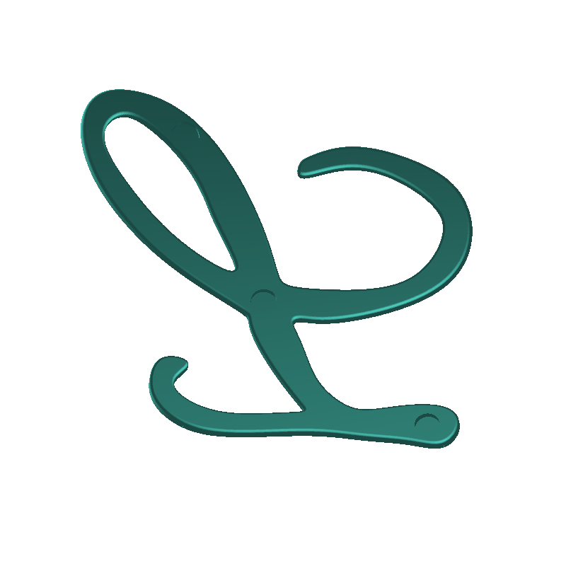 Fridge letter L capital 3D models download Creality Cloud