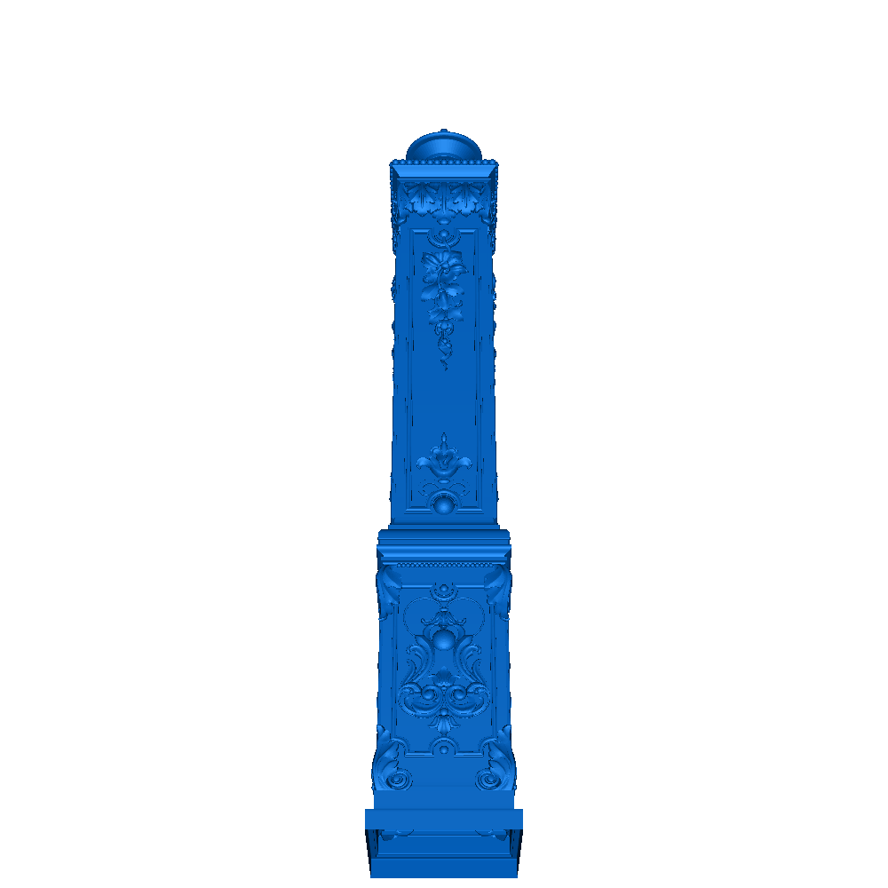 The pillar, column, stand, support with grapes, dragon, girl