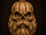 Pumpkin skull. Halloween decorations-0