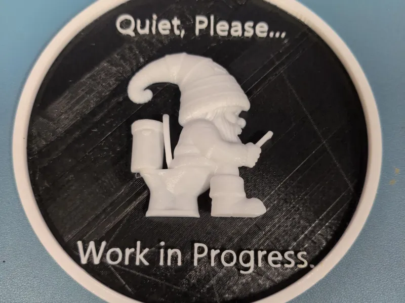 Bathroom Door Gnome Sign