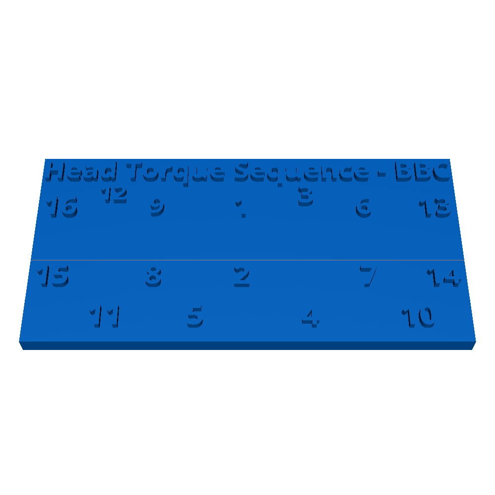 Free Tools & Spare Parts STL Download - BBC Head Torque Sequenceby ...