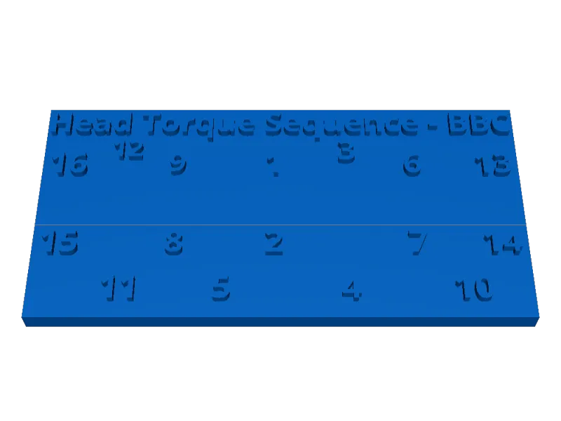 BBC Head Torque Sequence
