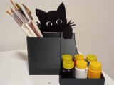 Porta tinta e pincel de gato-1