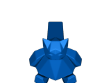snorlax low poly doorstop-1