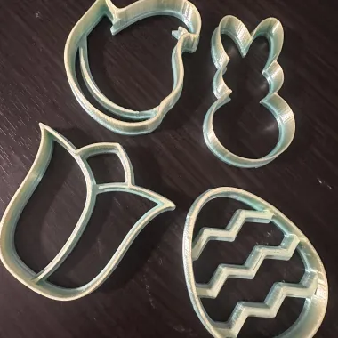 12 Easter Cookie Cutters Bundle - Eggs, peeps, chicks & more-0