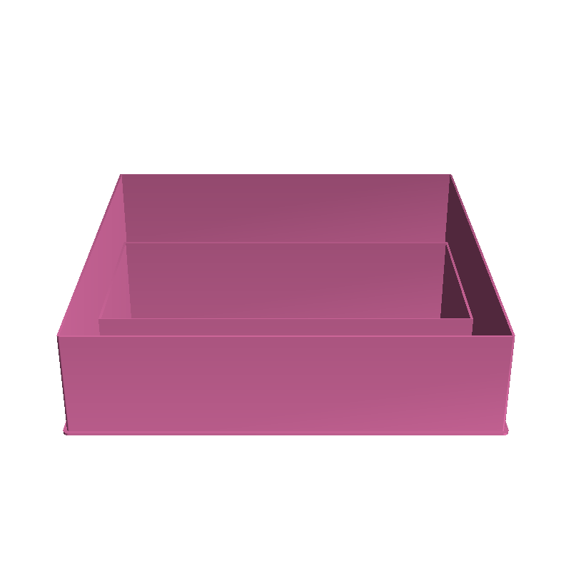 SQUARE WITH TOP HALF BLACK, nestable box (v1)