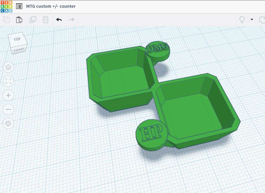 Magic The Gathering custom damage & health counter 3D models download Creality Cloud
