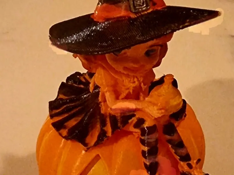 Witch  on Pumpkin 